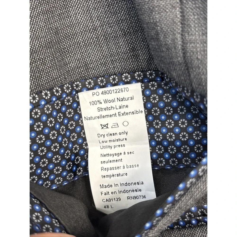 Lauren Ralph Lauren 100% Wool Blend Single Breast Sports Jacket Mens‎ 48 L Gray